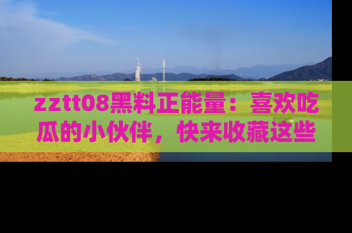 zztt08黑料正能量：喜欢吃瓜的小伙伴，快来收藏这些优质资源！