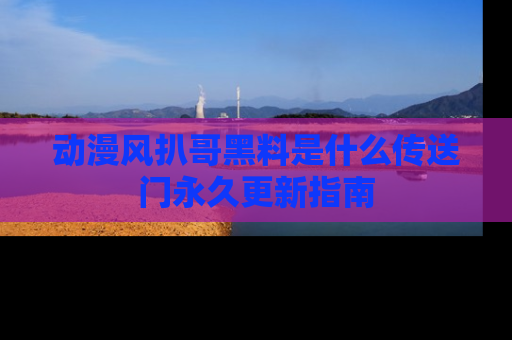 动漫风扒哥黑料是什么传送门永久更新指南