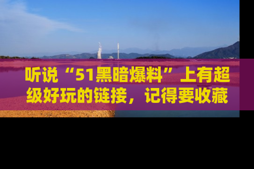 听说“51黑暗爆料”上有超级好玩的链接，记得要收藏哦！