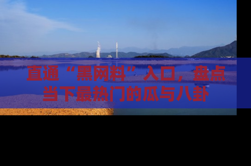 直通“黑网料”入口,盘点当下最热门的瓜与八卦