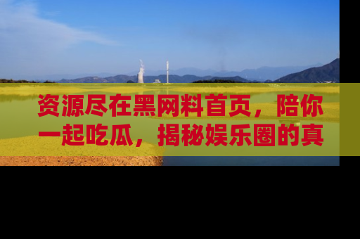 资源尽在黑网料首页，陪你一起吃瓜，揭秘娱乐圈的真实内幕